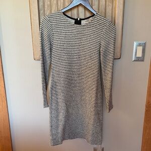BR Striped Black and White Sweater Dress